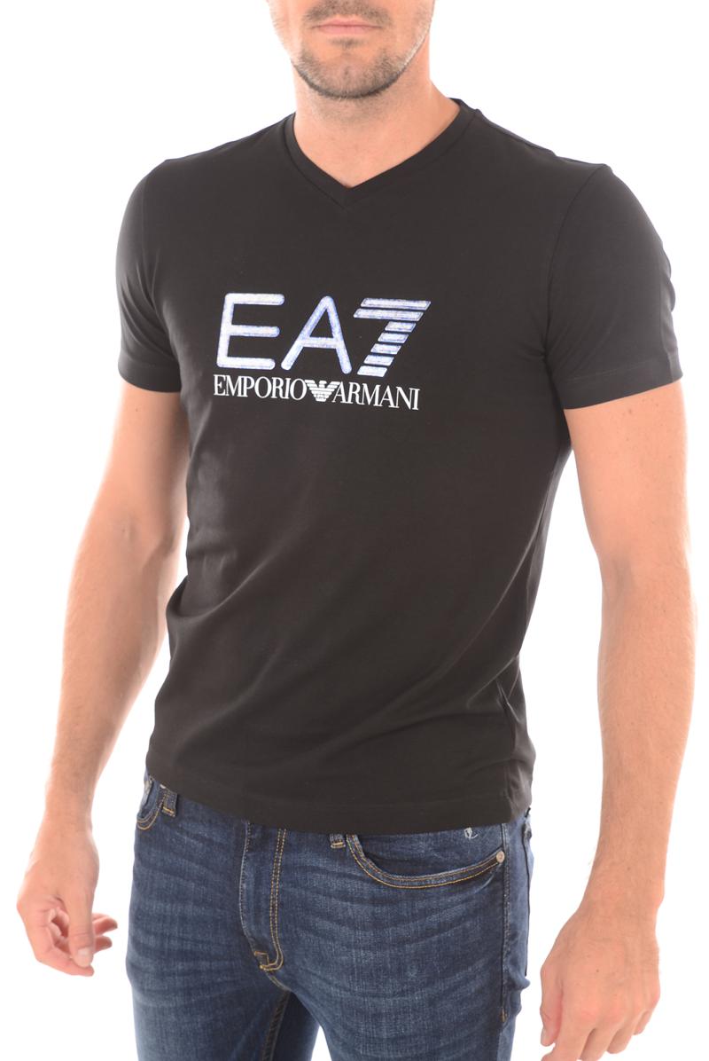 Emporio Armani Tee-shirt Noir 273911 6p206 À Col V Pour Homme