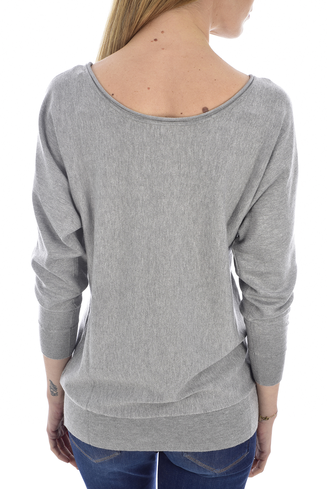 Guess Pull Gris À Col Rond W93r59 