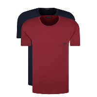 Emporio Armani Pack De 2 Tee-shirts Bleu & Rouge 111670 0a715 