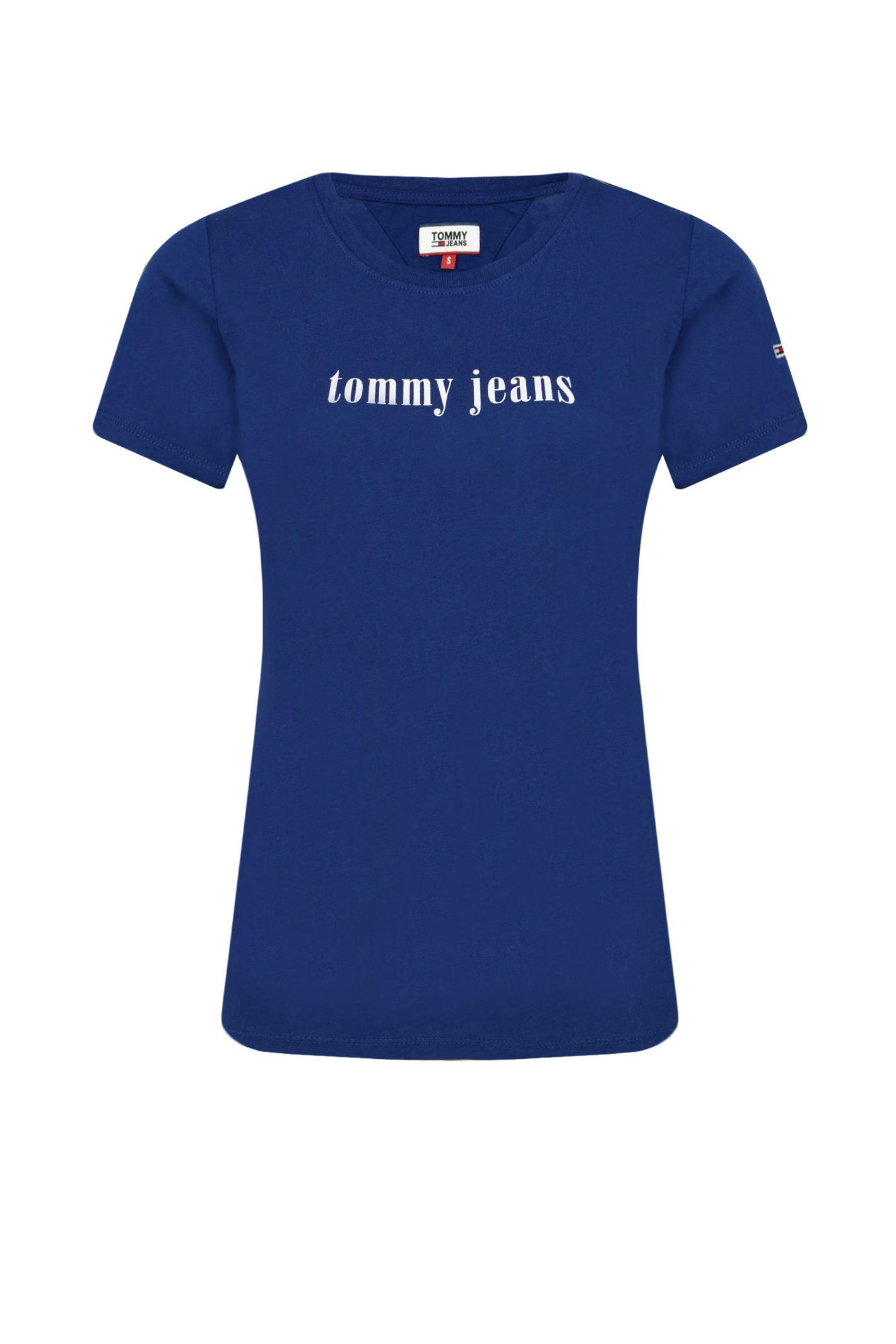 Tommy Jeans Tee-shirt Bleu En Coton Fin Essential Dw0dw06715